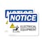Signmission Electrical Equipment Sign With Symbol, 5 in W x Rectangle, Vinyl Decal OS-2PACK-NS-D-35-L-11646 - alternate 1